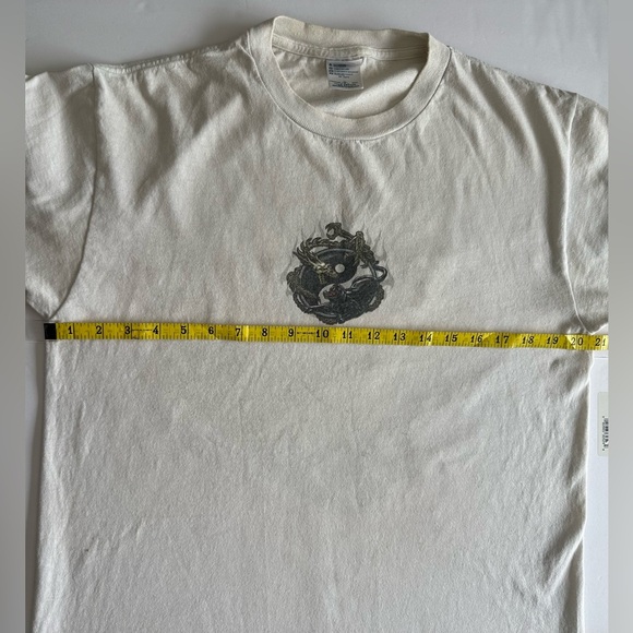 Y2K Vintage Dragon & Panther Yin Yang Graphic Tee Delta Pro Weight - Picture 6 of 9